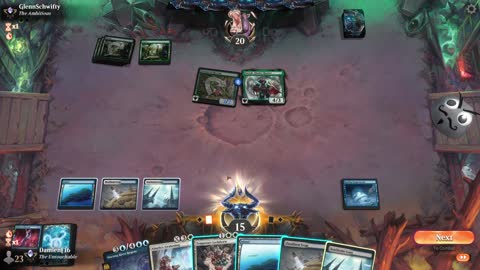Watch MTG Arena Video Replay - Azorius Midrange by DamienF16 VS Mono Green Aggro by GlennSchwifty - Standard Traditional Ranked