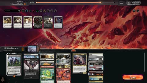 Watch MTG Arena Video Replay - Mardu Aggro by CunicoliGoblin VS Jeskai Midrange by Psy0321 - Traditional Historic Ranked