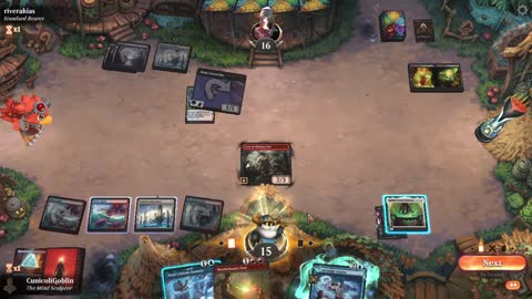 Watch MTG Arena Video Replay - Izzet Midrange by CunicoliGoblin VS Mono Black Control by riverakias - Standard Event