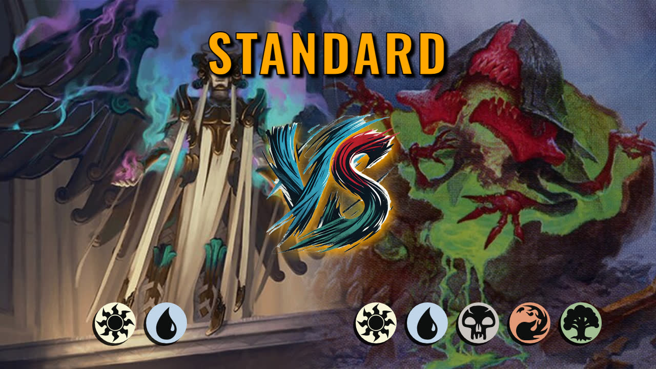 Watch MTG Arena Standard Video - Azorius Midrange by DamienF16 VS 5 Color Aggro by JcL107 - ab1324