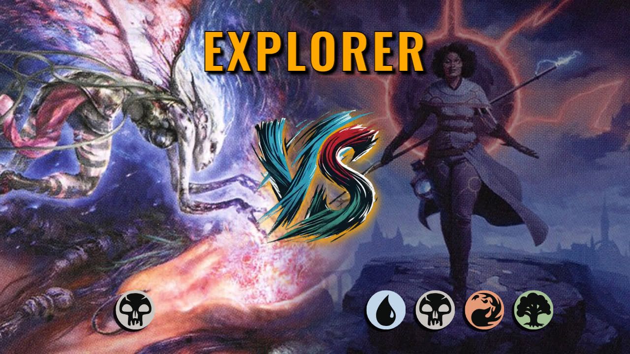 Watch MTG Arena Pioneer Video - Mono Black Midrange by Numbskull VS UBRG Aggro by Zangief - bee85b