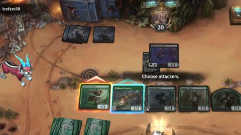 Watch MTG Arena Video Replay - Mono Green Aggro by HamHocks42 VS Mono Black Aggro by icefyre30 - Standard Challenge Match