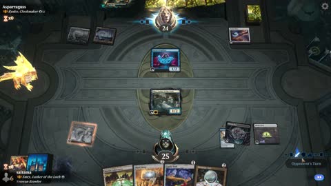 Watch MTG Arena Video Replay - Emry, Lurker of the Loch by saitama VS Rusko, Clockmaker by Asparraguss - Historic Brawl