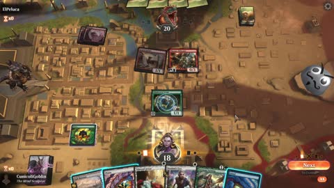 Watch MTG Arena Video Replay - Selesnya Midrange by CunicoliGoblin VS Mono Red Aggro by ElPeluca - MWM Historic Pauper