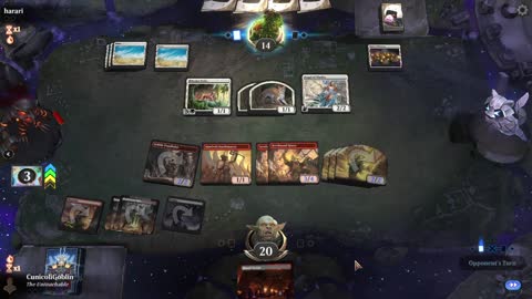 Watch MTG Arena Video Replay - Rakdos Aggro by CunicoliGoblin VS Mono White Aggro by harari - Traditional Historic Play