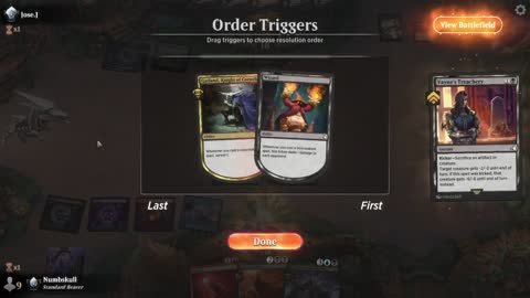 Watch MTG Arena Video Replay - Grixis Midrange by Numbskull VS Mono Black Midrange by Jose.J - Premier Draft