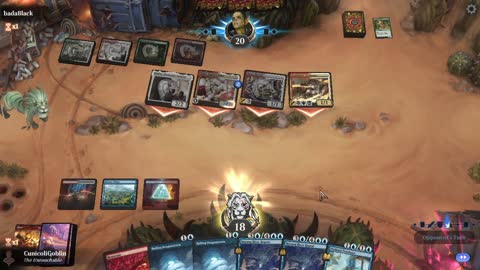 Watch MTG Arena Video Replay - Jeskai Midrange by CunicoliGoblin VS Naya Midrange by badaBlack - Alchemy Play