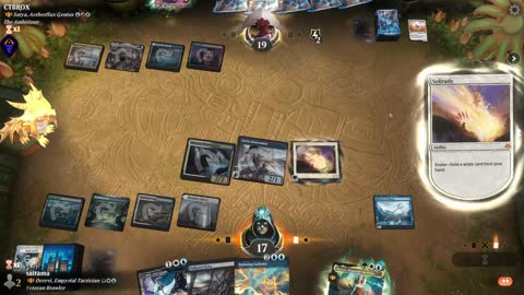 Watch MTG Arena Video Replay - Derevi, Empyrial Tactician by saitama VS Satya, Aetherflux Genius by CTBROX - Historic Brawl