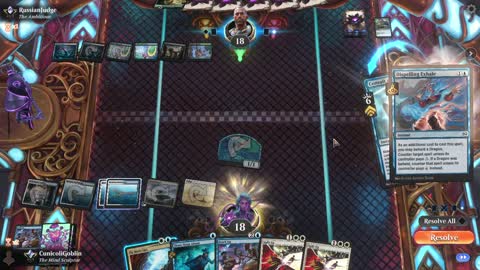 Watch MTG Arena Video Replay - Azorius Control by CunicoliGoblin VS Sultai Control by RussianJudge - Standard Ranked