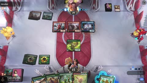 Watch MTG Arena Video Replay - Mono Green Midrange by CunicoliGoblin VS Izzet Aggro by davulan - MWM Standard Pauper