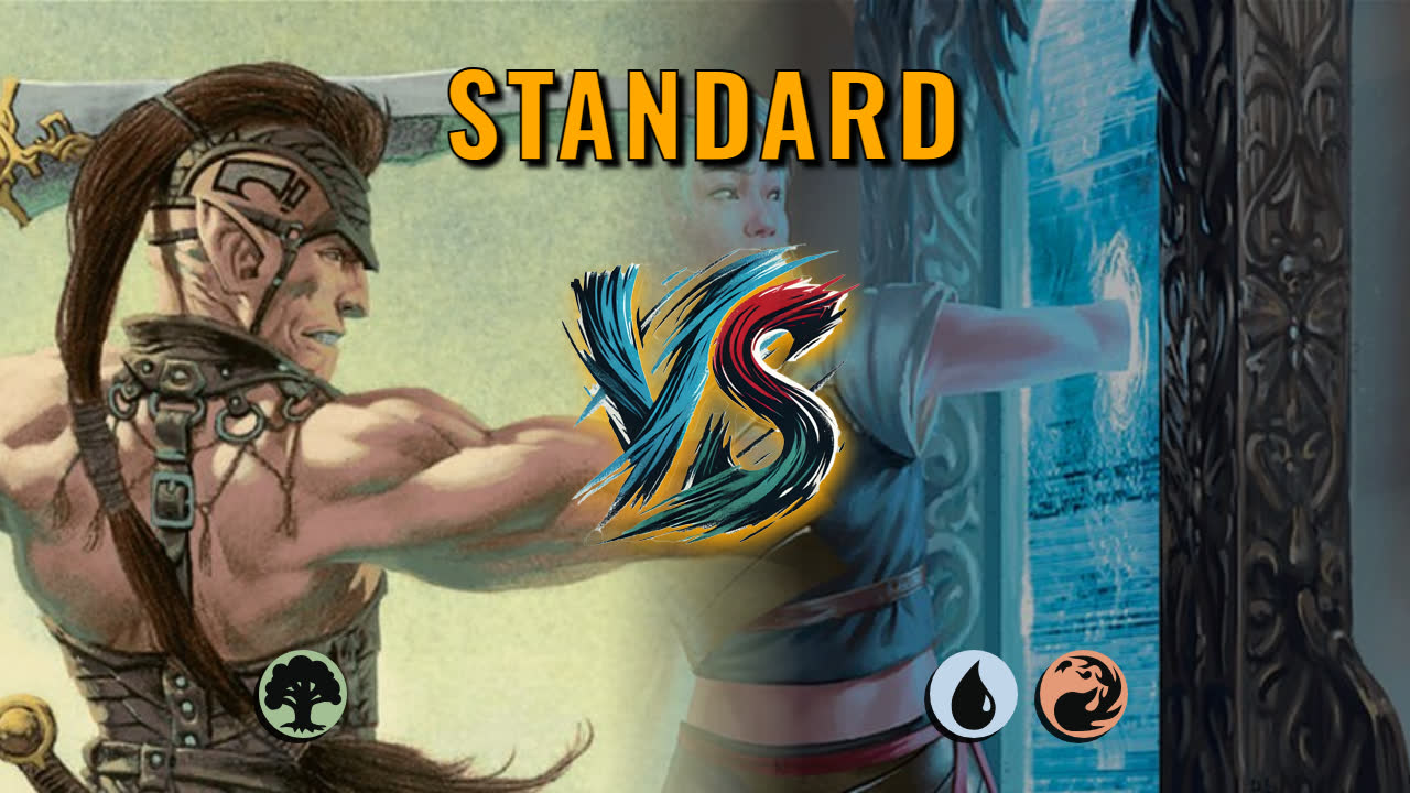 Watch MTG Arena Standard Video - Mono Green Midrange by CunicoliGoblin VS Izzet Aggro by davulan - 9f309c
