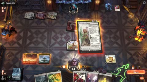 Watch MTG Arena Video Replay - Mono White Midrange by Namakai VS Boros Aggro by HeroicEric - Traditional Standard Ranked