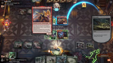 Watch MTG Arena Video Replay - Roxanne, Starfall Savant by saitama VS Ajani, Nacatl Pariah by logic1729 - Historic Brawl