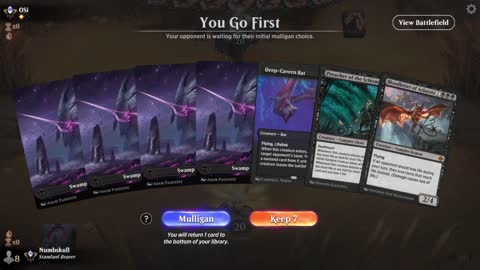 Watch MTG Arena Video Replay - Mono Black Midrange by Numbskull VS Izzet Midrange by OSi - Traditional Standard Ranked