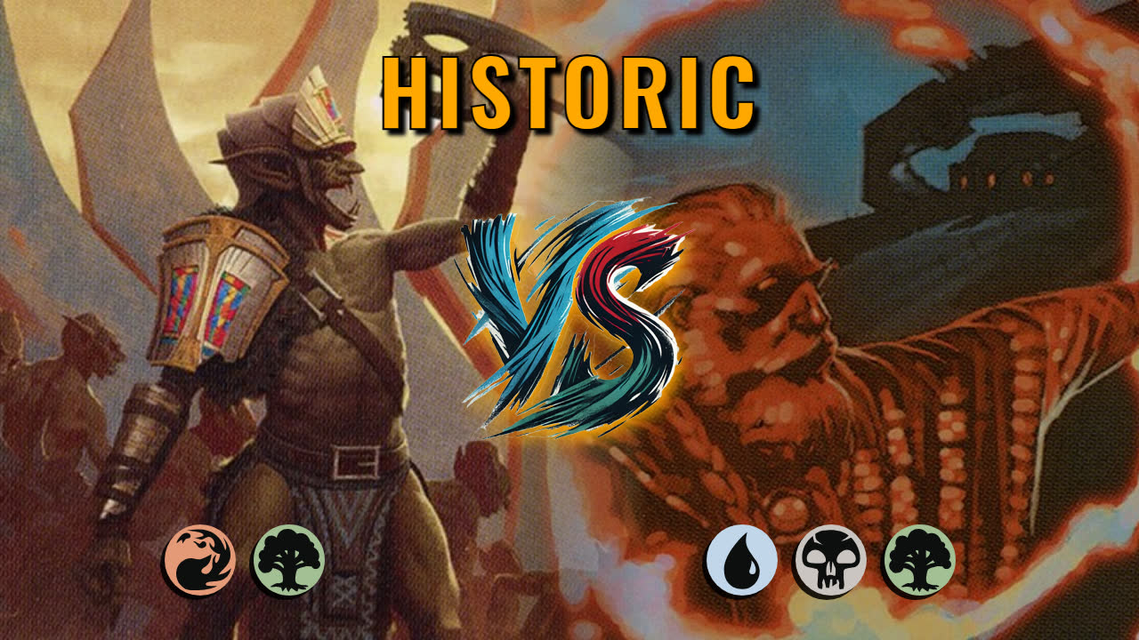 Watch MTG Arena Historic Video - Gruul Aggro by CunicoliGoblin VS Sultai Control by silent slaugter - 4a464b