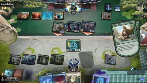 Watch MTG Arena Video Replay - Simic Midrange by DamienF16 VS Simic Midrange by Psychobabble - Chromatic Cube Draft