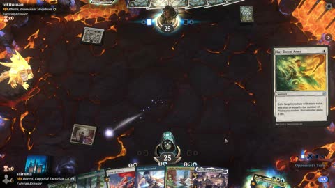 Watch MTG Arena Video Replay - Derevi, Empyrial Tactician by saitama VS Phelia, Exuberant Shepherd by tekitousan - Historic Brawl