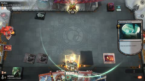 Watch MTG Arena Video Replay - Mono Red Midrange by saitama VS Esper Aggro by Pochva - Timeless Play