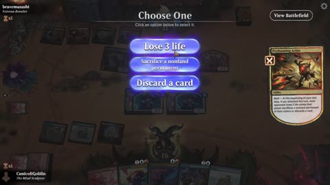 Watch MTG Arena Video Replay - Izzet Midrange by CunicoliGoblin VS Rakdos Midrange by bravemusashi - Alchemy Play