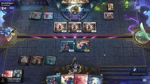 Watch MTG Arena Video Replay - Izzet Midrange by CunicoliGoblin VS Mono White Aggro by MachoPepper - Alchemy Play