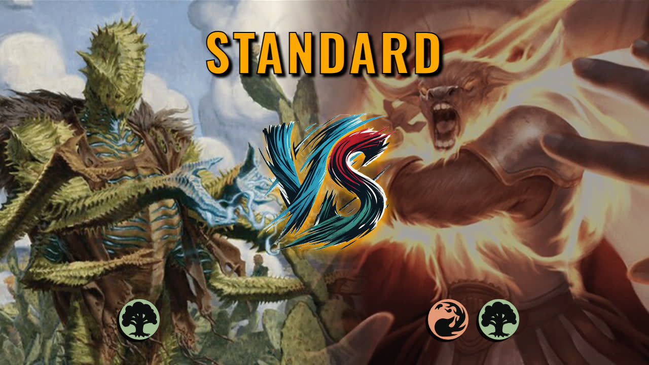 Watch MTG Arena Standard Video - Mono Green Aggro by CunicoliGoblin VS Gruul Aggro by Adreenaxxx - b690a3