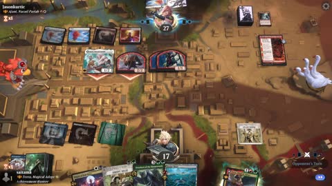 Watch MTG Arena Video Replay - Terra, Magical Adept by saitama VS Ajani, Nacatl Pariah by Jasonkurtic - Historic Brawl