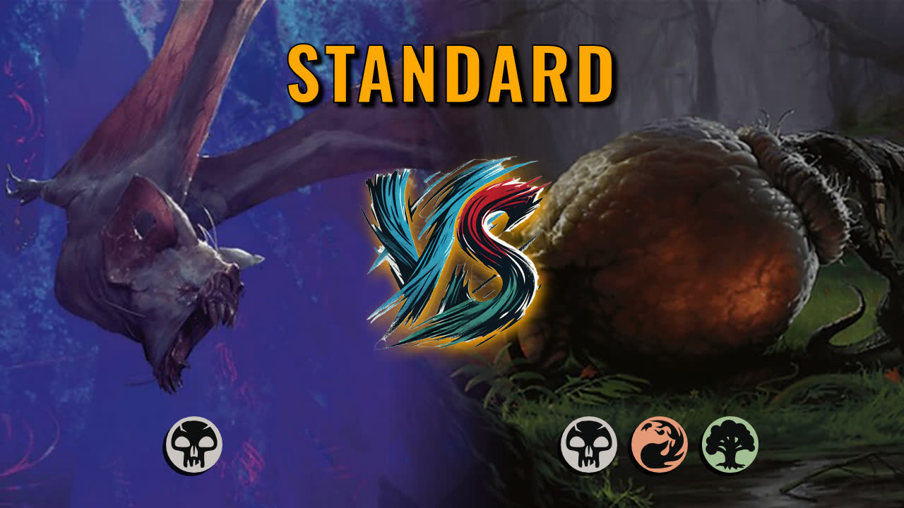 Watch MTG Arena Standard Video - Mono Black Aggro by Numbskull VS Jund Midrange by beardeckwins - 4596b6