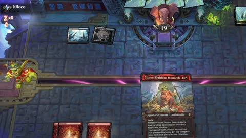 Watch MTG Arena Video Replay - Mono Red Aggro by CunicoliGoblin VS Esper Aggro by Niloco - Standard Traditional Ranked