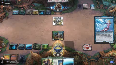 Watch MTG Arena Video Replay - Temur Midrange by DamienF16 VS Bant Midrange by IronBoy - Premier Draft