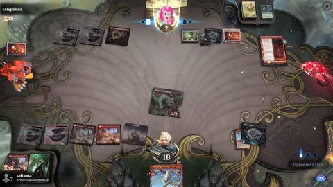 Watch MTG Arena Video Replay - Mono Red Midrange by saitama VS Mono Red Midrange by sanguinea - Timeless Play