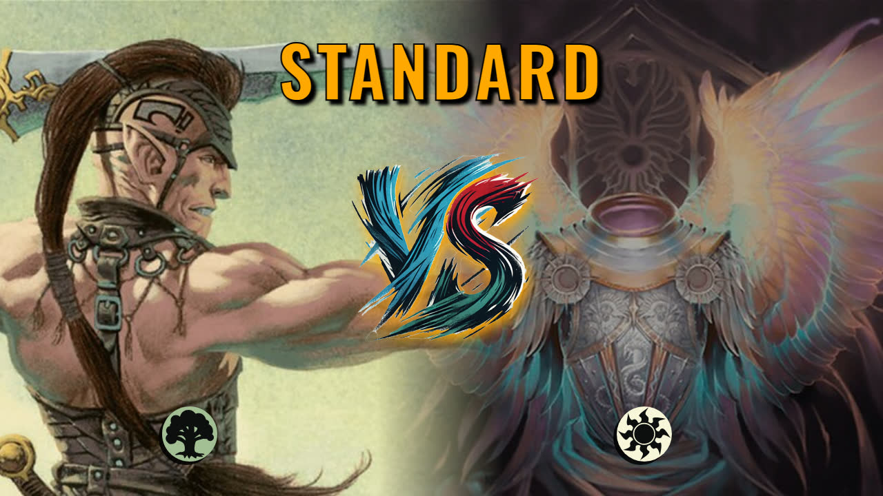 Watch MTG Arena Standard Video - Mono Green Aggro by utku VS Mono White Aggro by NinjaJoe420 - 749c2a