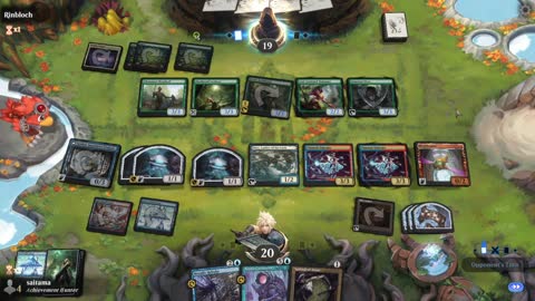 Watch MTG Arena Video Replay - Izzet Midrange by saitama VS Mono Green Aggro by Rinbloch - Historic Play