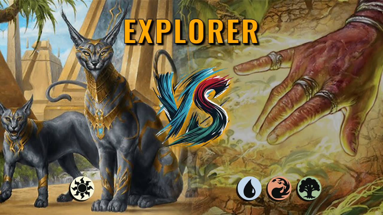 Watch MTG Arena Pioneer Video - Mono White Aggro by Khat VS Temur Control by Sapticus - 3cdb14