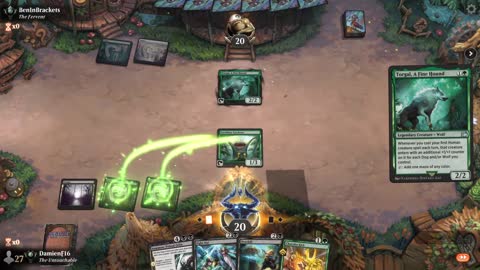 Watch MTG Arena Video Replay - Sultai Midrange by DamienF16 VS Selesnya Aggro by BenInBrackets - Premier Draft