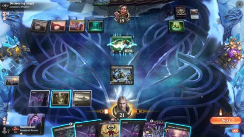 Watch MTG Arena Video Replay - Mono Black Midrange by Numbskull VS Simic Midrange by Destroying Angel - Traditional Pioneer Ranked