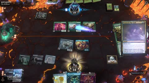 Watch MTG Arena Video Replay - Dimir Midrange by CunicoliGoblin VS Mono Green Midrange by pattypoh93 - Traditional Historic Play