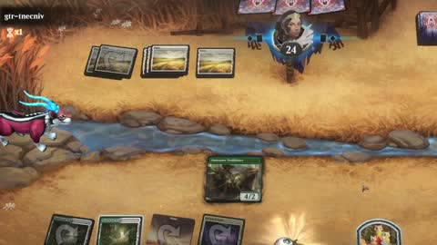 Watch MTG Arena Video Replay - Naya Midrange by HamHocks42 VS Mono White Midrange by gtr-tnecniv - Standard Play