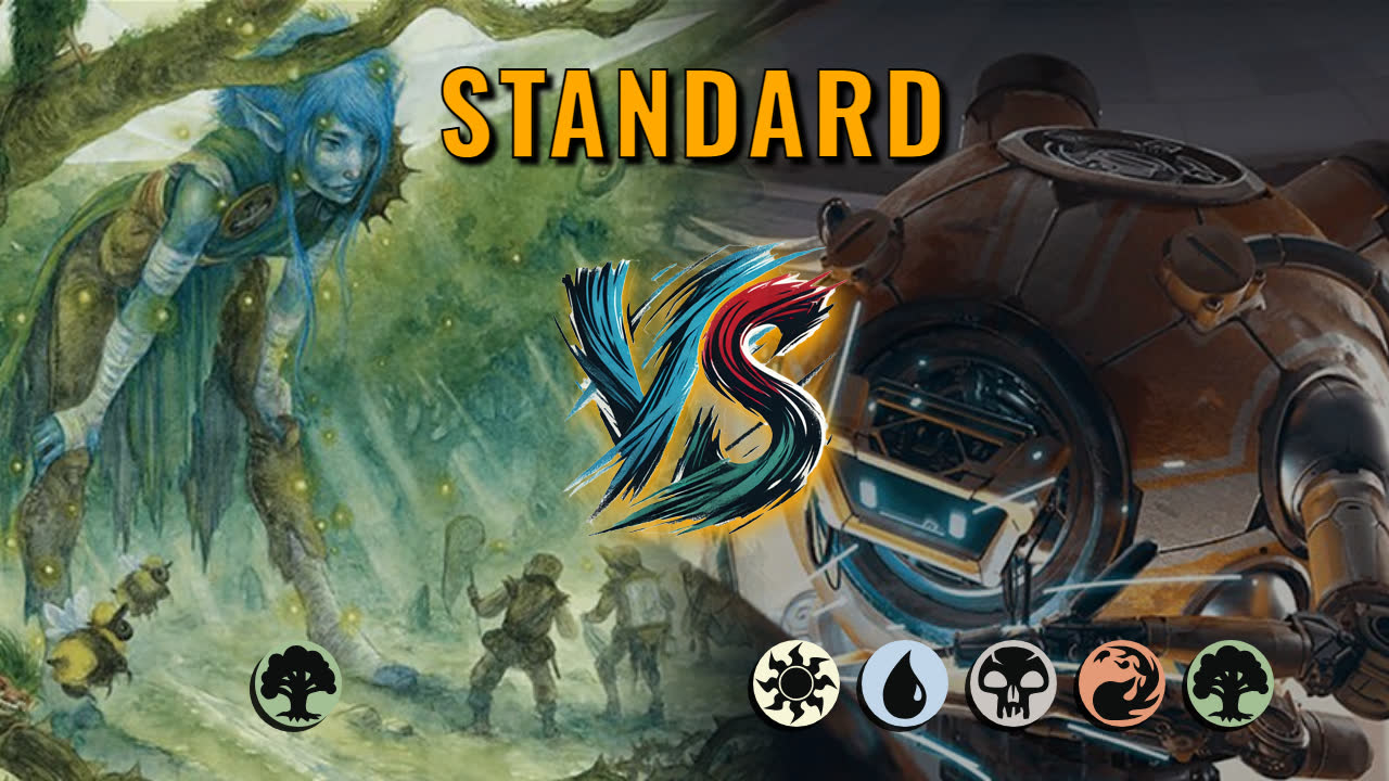Watch MTG Arena Standard Video - Mono Green Aggro by utku VS 5 Color Midrange by Thomas - 79f30f
