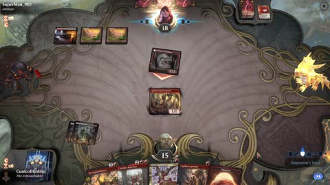 Watch MTG Arena Video Replay - Rakdos Aggro by CunicoliGoblin VS Boros Aggro by SuperMan_987 - Traditional Historic Play