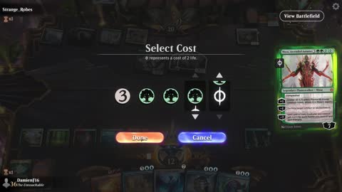 Watch MTG Arena Video Replay - Temur Midrange by DamienF16 VS Bant Midrange by Strange_Robes - Chromatic Cube Draft