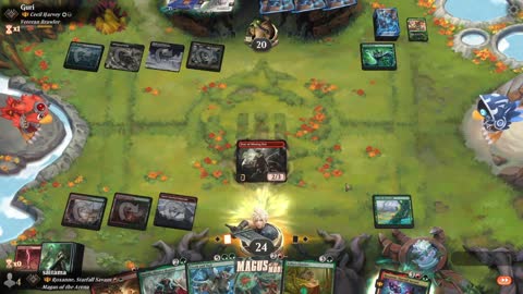 Watch MTG Arena Video Replay - Roxanne, Starfall Savant by saitama VS Thrasios, Triton Hero Partner by Guri - Historic Brawl
