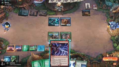 Watch MTG Arena Video Replay - Temur Midrange by saitama VS Izzet Midrange by Morry - Premier Draft