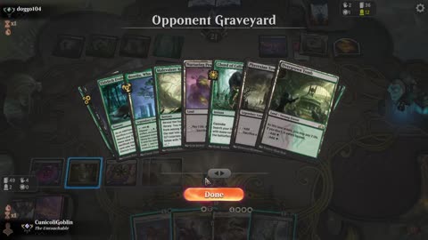 Watch MTG Arena Video Replay - Orzhov Midrange by CunicoliGoblin VS Golgari Aggro by doggo104 - Traditional Historic Ranked
