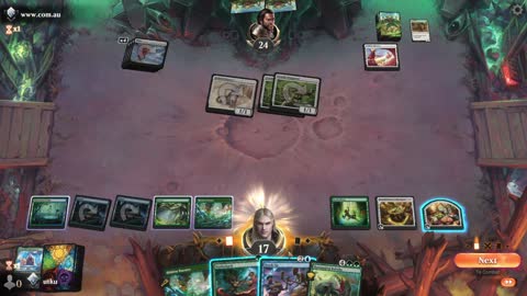 Watch MTG Arena Video Replay - Simic Midrange by utku VS Mono White Aggro by www.com.au - Standard Ranked