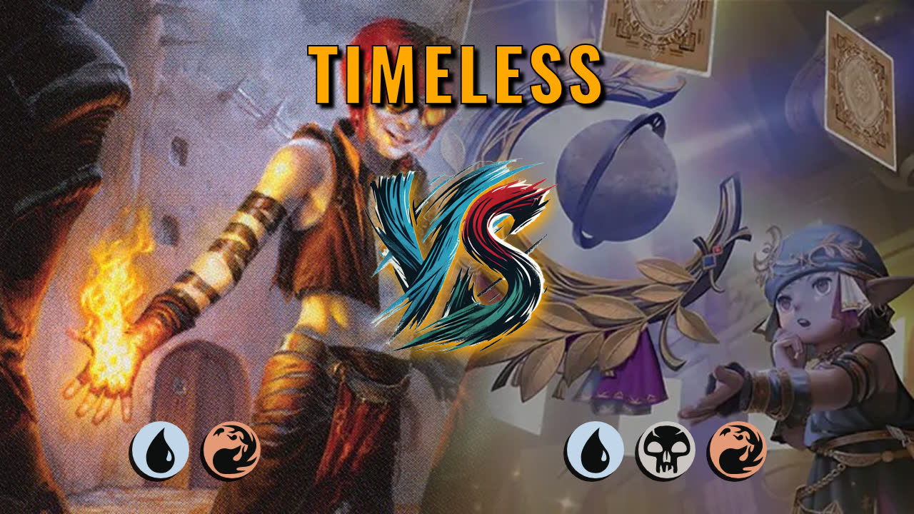Watch MTG Arena Timeless Video - Izzet Midrange by saitama VS Grixis Midrange by AliasValentine - 799283