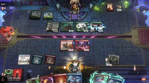 Watch MTG Arena Video Replay - Izzet Midrange by CunicoliGoblin VS Mono Green Midrange by jasei - Standard Event