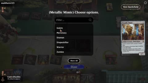 Watch MTG Arena Video Replay - Rakdos Aggro by CunicoliGoblin VS Mono Black Midrange by maddhatter319 - Traditional Historic Play