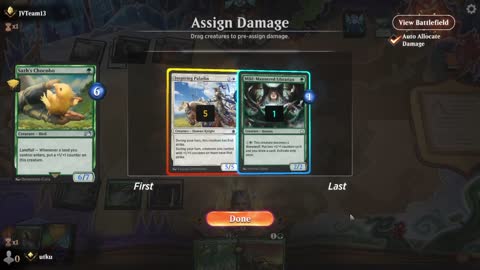 Watch MTG Arena Video Replay - Mono Green Aggro by utku VS Selesnya Aggro by JVTeam13 - Standard Ranked