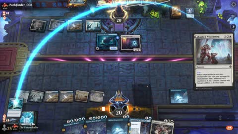 Watch MTG Arena Video Replay - Azorius Midrange by DamienF16 VS Azorius Aggro by PathFinder_008 - Traditional Standard Ranked