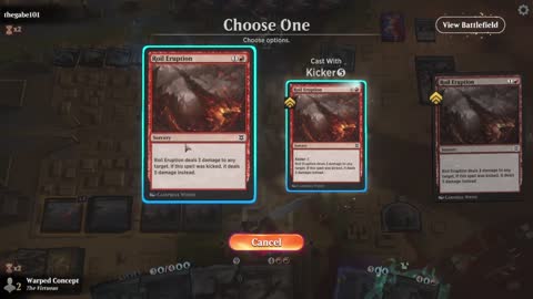 Watch MTG Arena Video Replay - Jeskai Midrange by Warped Concept VS Esper Midrange by thegabe101 - Chromatic Cube Draft